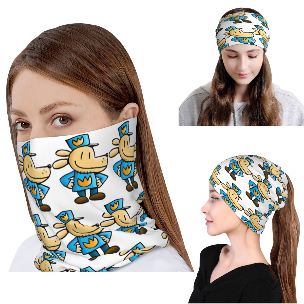 Dog Bandana Scarf - Dog Man Comédie Graphique - Bandana,