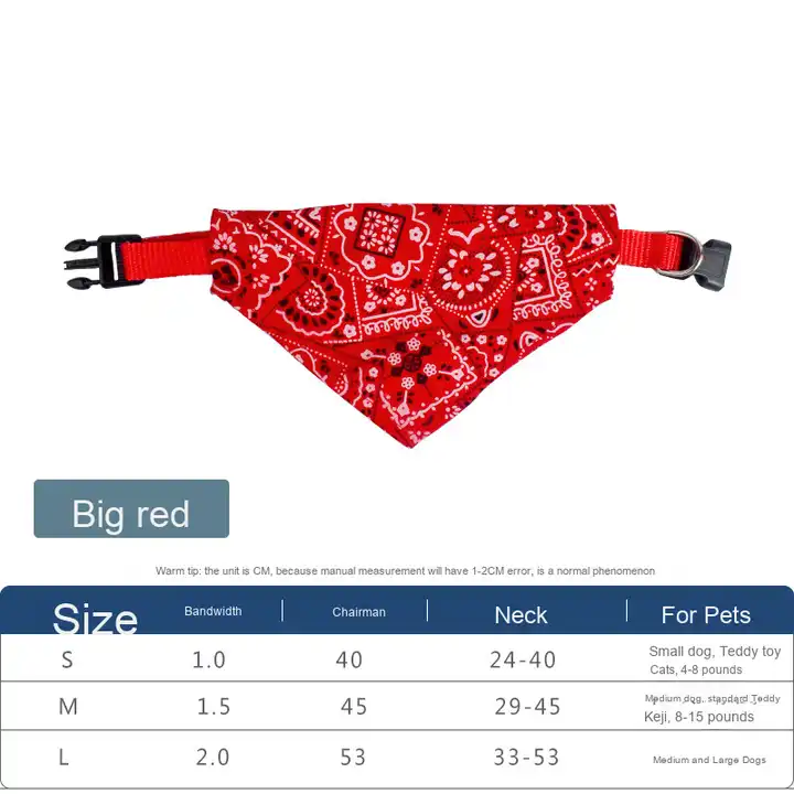 Bandage triangulaire réglable  - Dog Bandana Scarf avis et prix